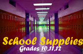 school supplies grades 10, 11, 12
