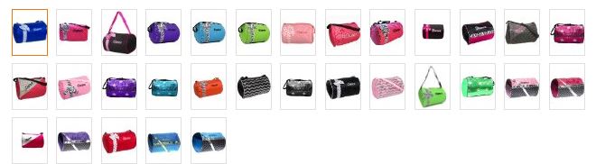 Dance duffle bags