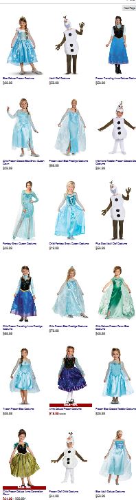 Frozen costumes