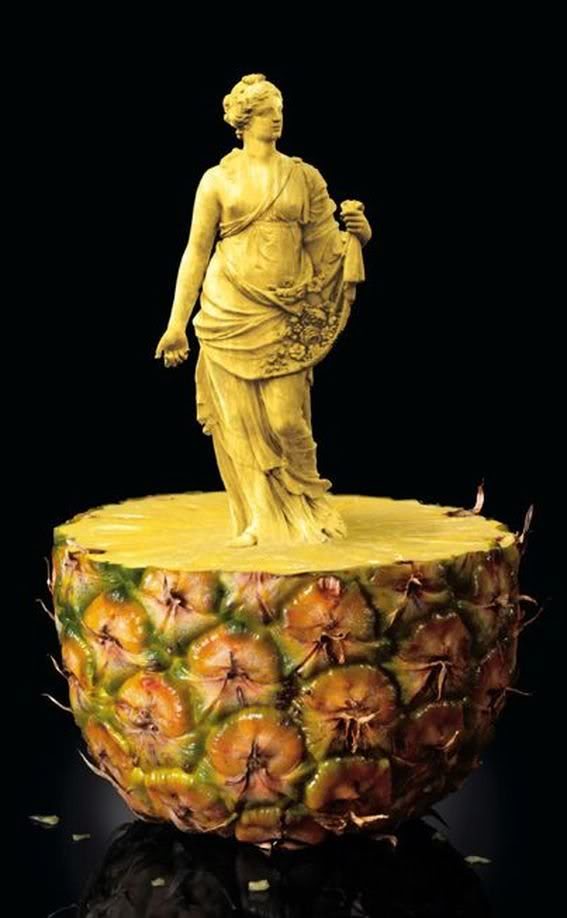 Pineapple fruit art